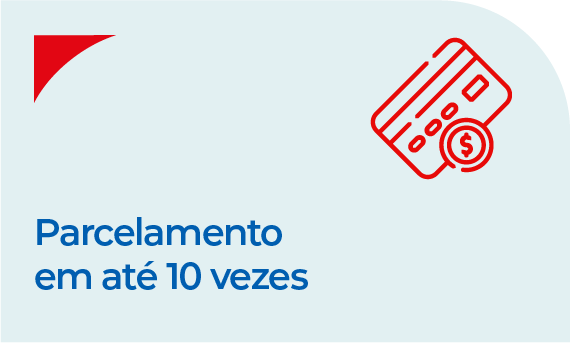 Parcelamento em até 10 vezes